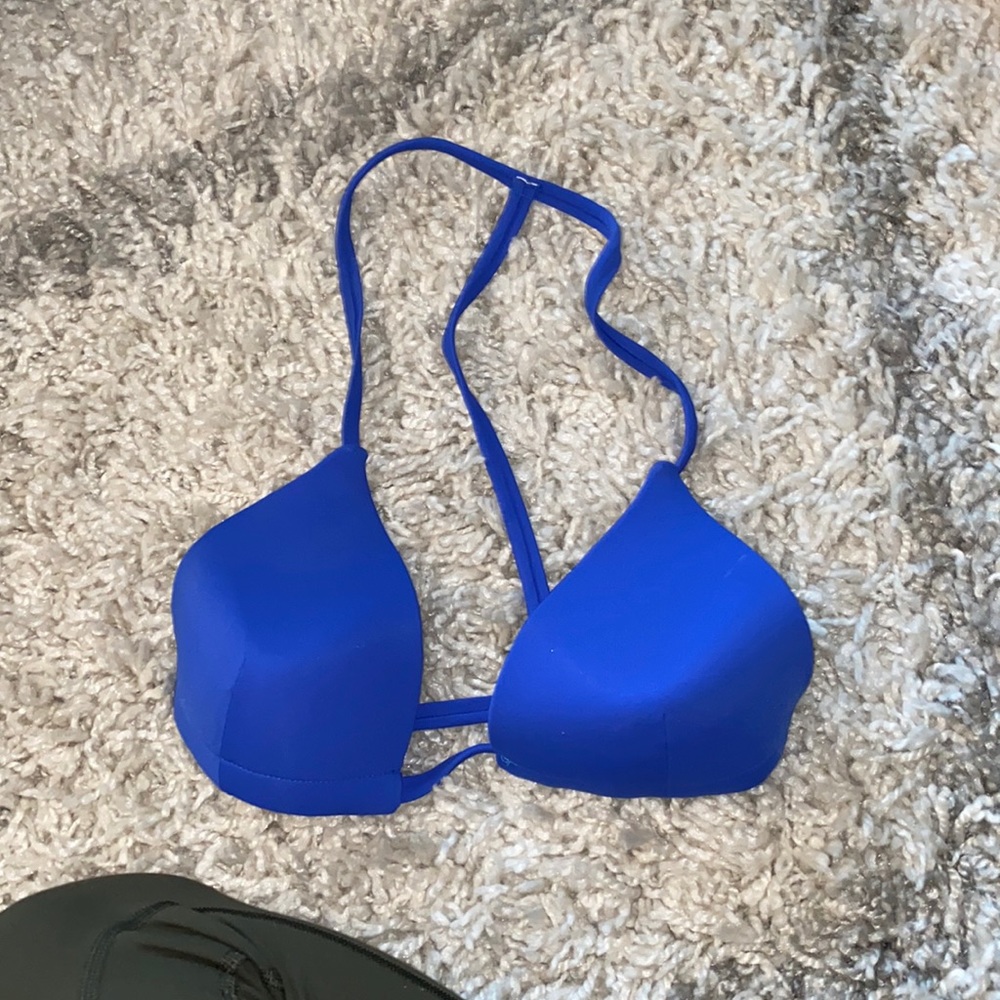 Blue bikini top